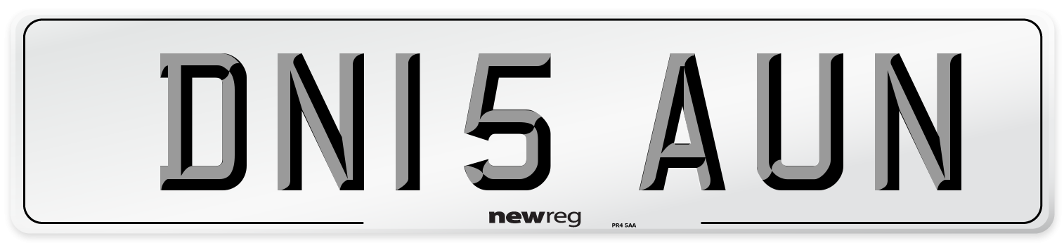 DN15 AUN Number Plate from New Reg